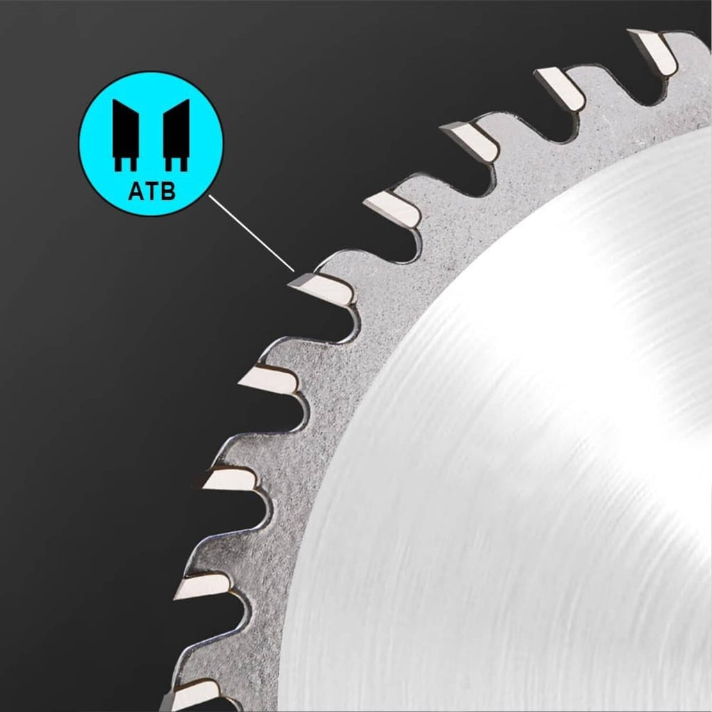 Circular saw blade tooth edge with ATB grinding for smooth wood cutting