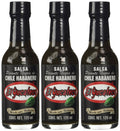 Habanero chile sauce bottle set of 3 with red El Yucateco label