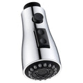 Chrome kitchen sink faucet head with black spray modes switch