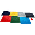 Concrete texture stamping mat set with slate-stone blocks in multiple colors