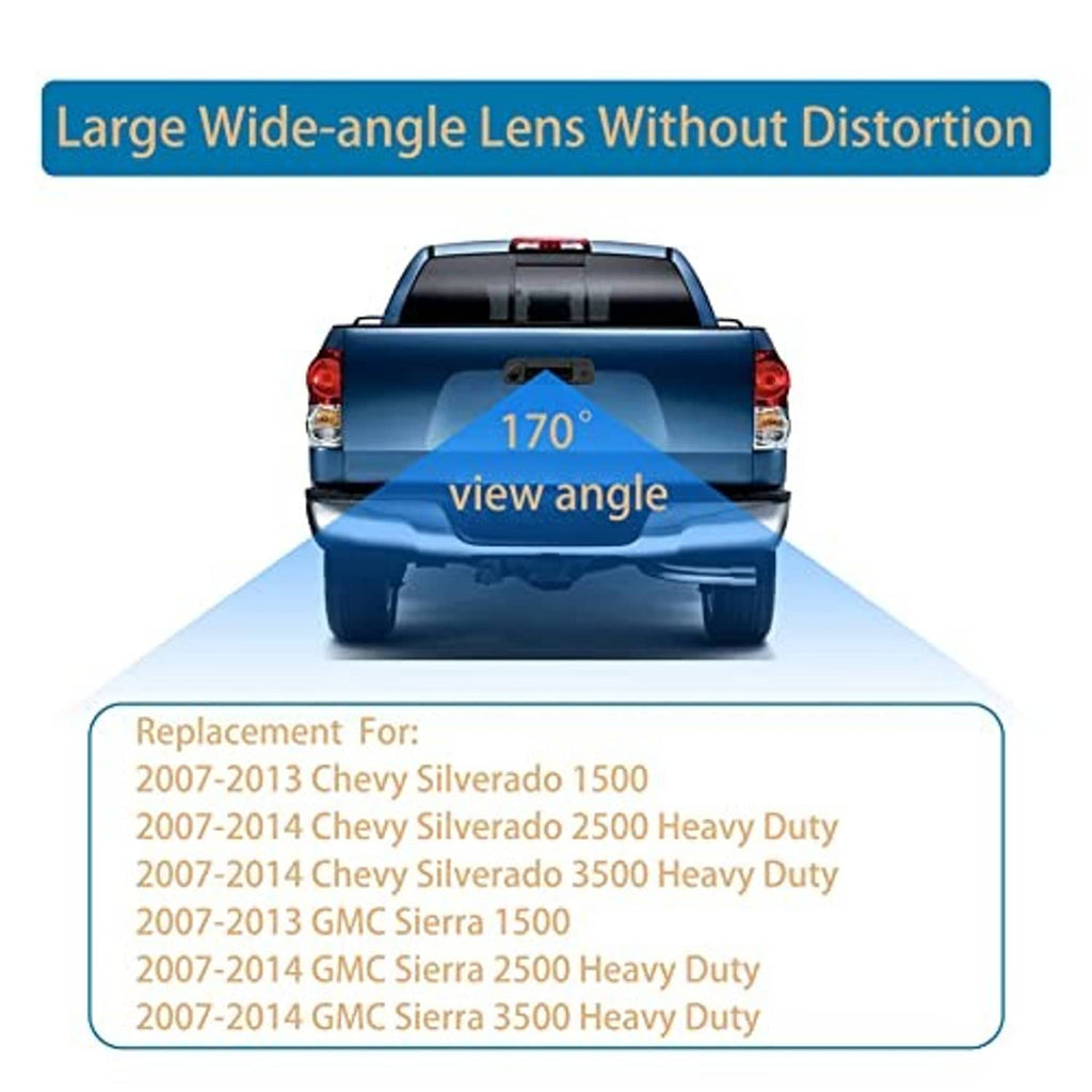 Wide-angle back up camera view graphic with 170° indication