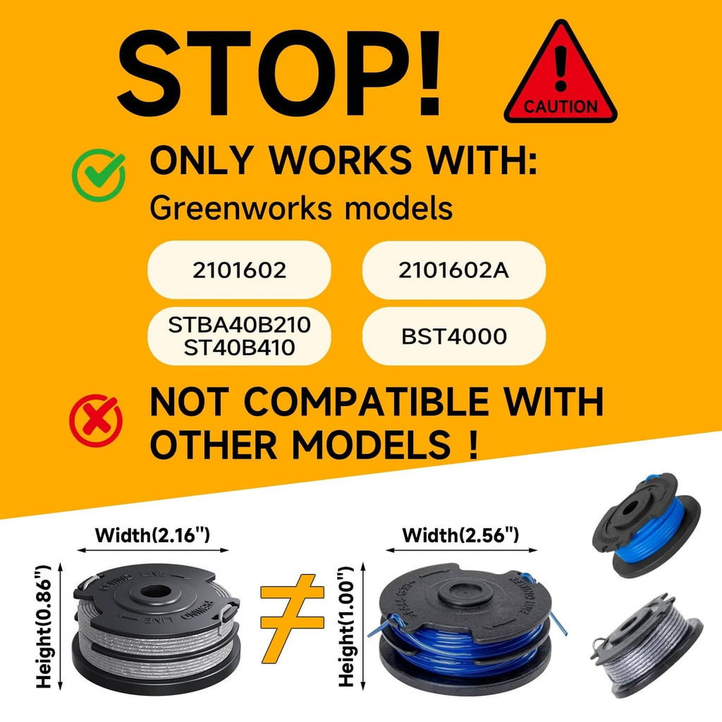 Trimmer spool with blue string line on black reel, compact weed wacker accessory