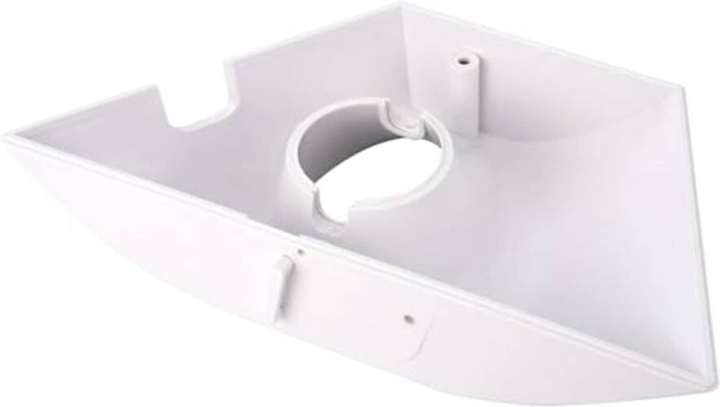 White pool vacuum cleaner base with central inlet opening