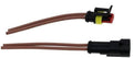 2-wire male/female pigtail harness with brown wires and black connectors