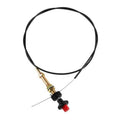 10ft heavy-duty throttle locking control cable with black housing and red release tip