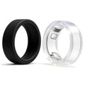 Silicone case for Oura Ring 5, small black and translucent two-pack, circular ring cover
