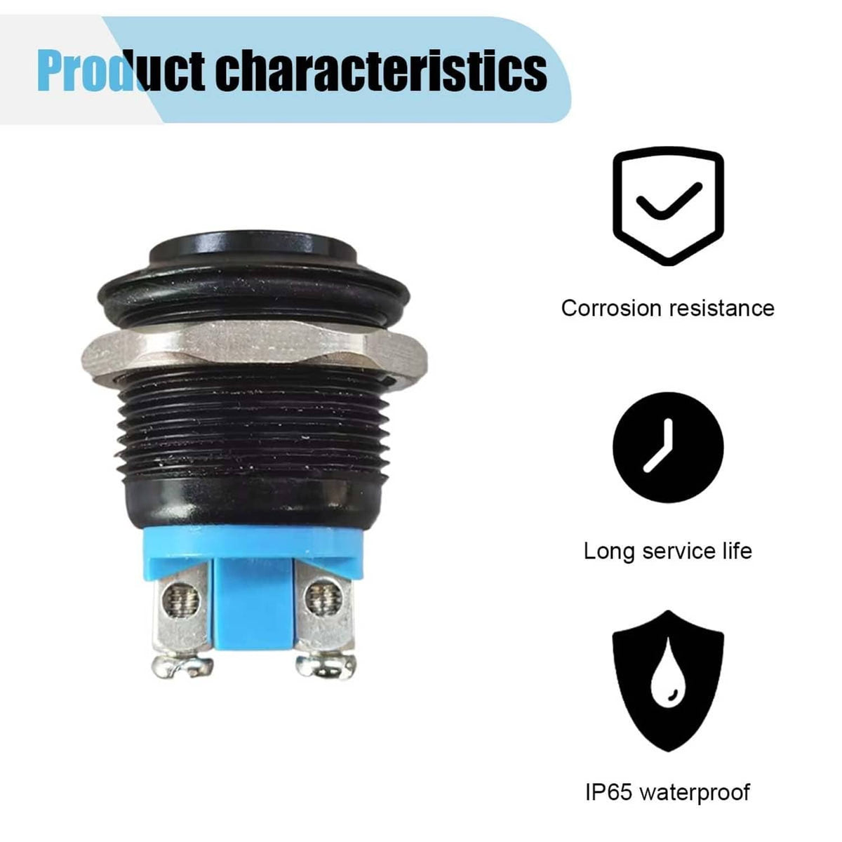 Horn push button switch with IP65 waterproof rating, corrosion resistance, long service life