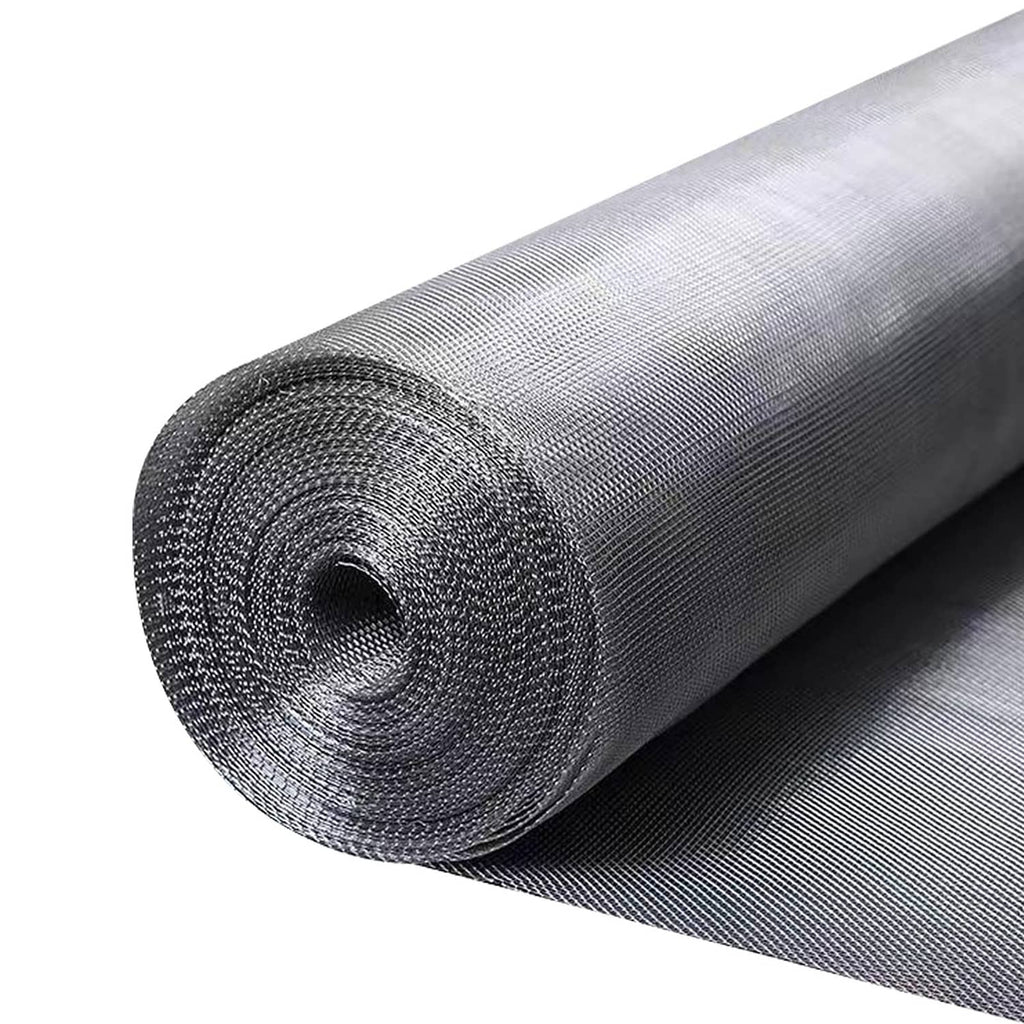 Stainless steel wire mesh screen roll, tightly coiled silver mesh