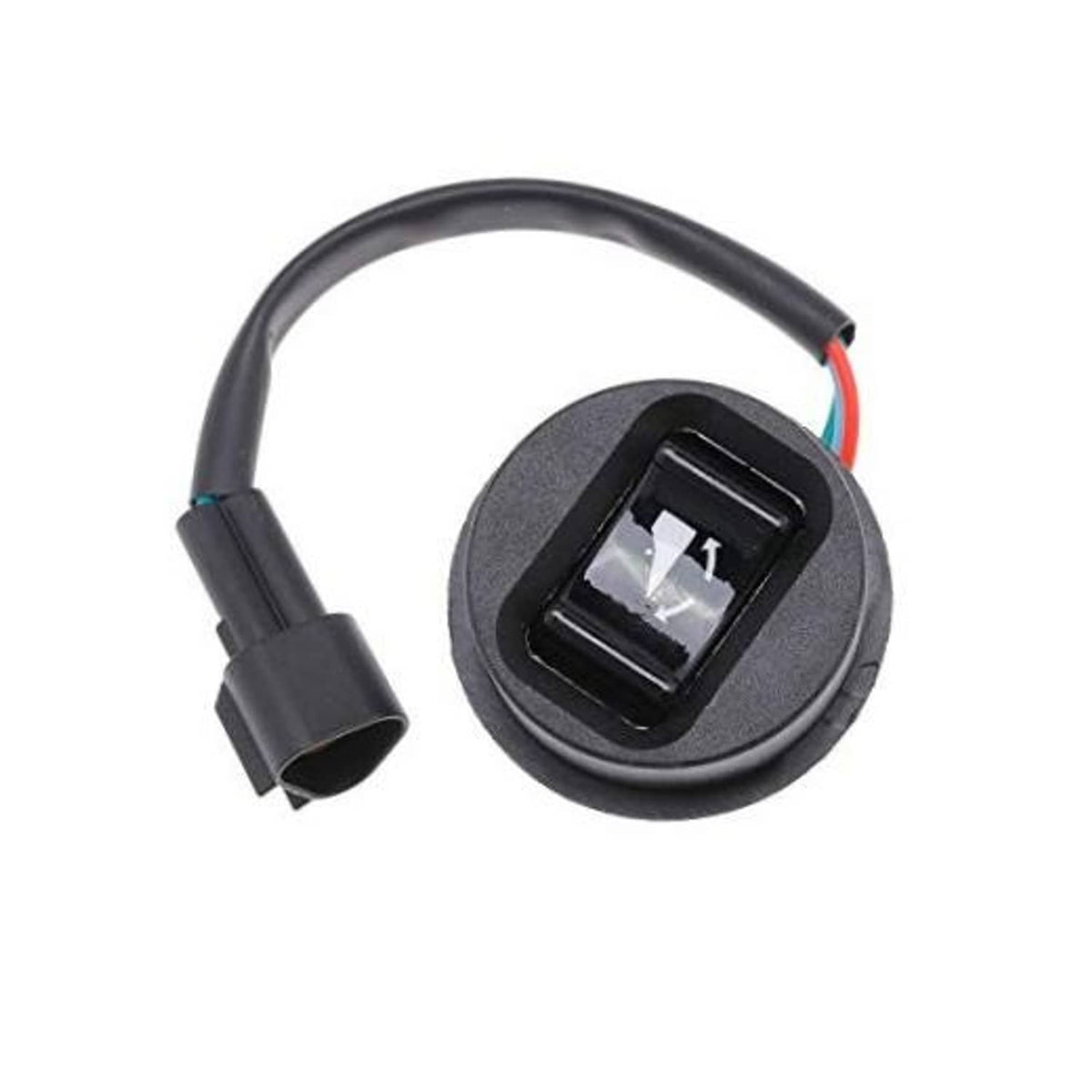 Black trim and tilt switch assembly with wire harness and rectangular switch window