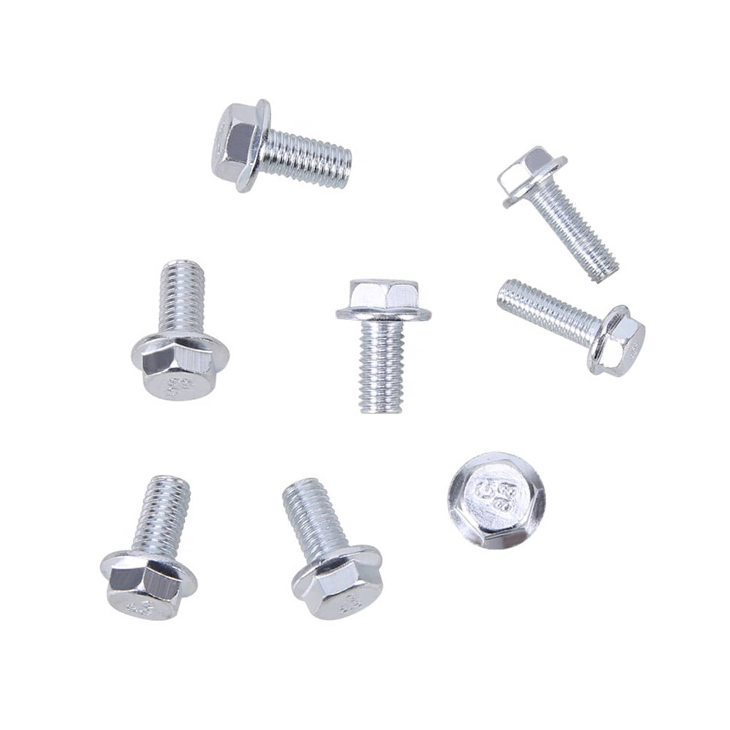 Hex flange bolts and nuts set with washers for ATV front rack and bumper mounting