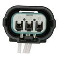 Throttle position sensor connector with three terminals and two wire leads