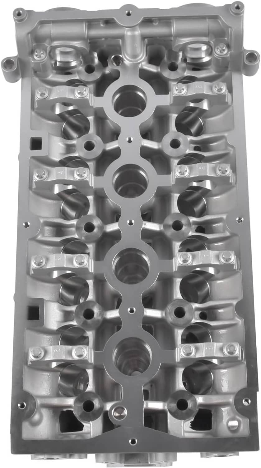 Cylinder head casting with machined channels and bolt holes
