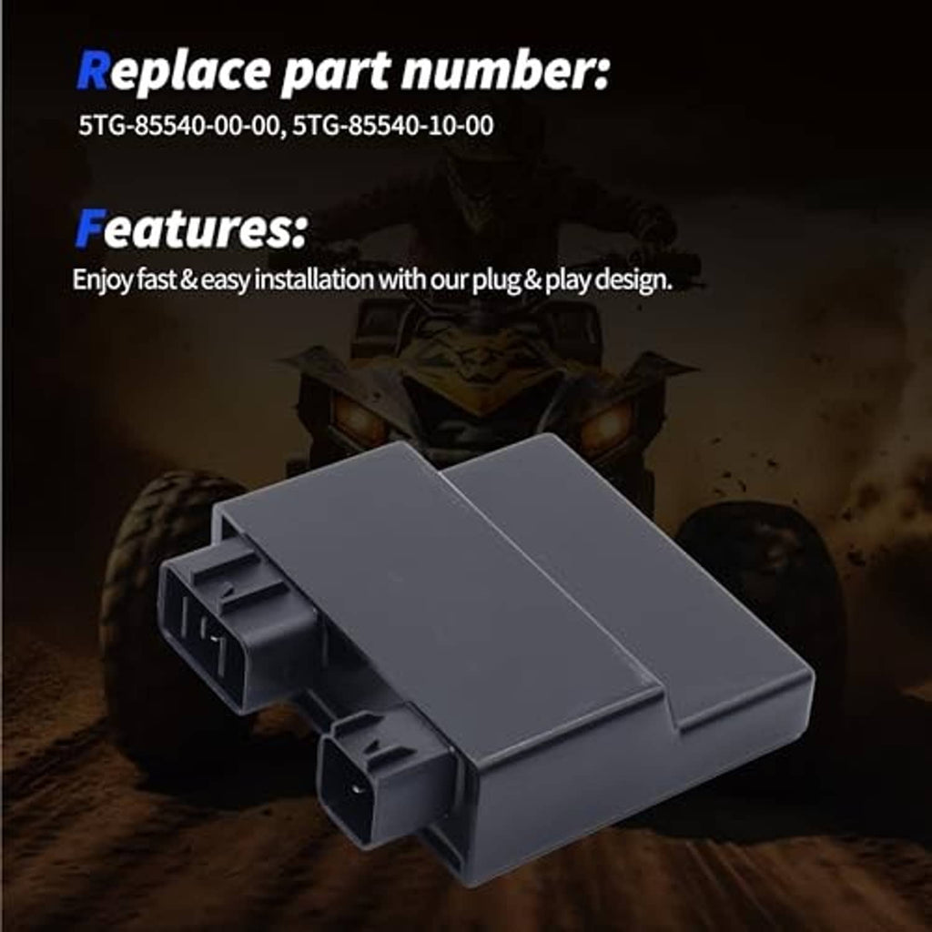 Gray ignition CDI module box with dual plug connectors