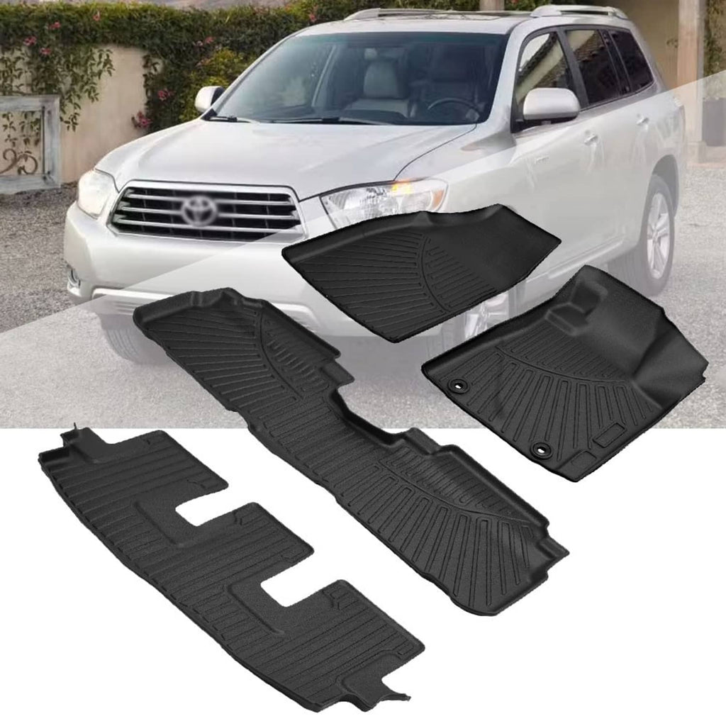 Black all-weather floor mat set with raised channels and molded anti-slip texture