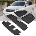 Black all-weather floor mat set with raised channels and molded anti-slip texture