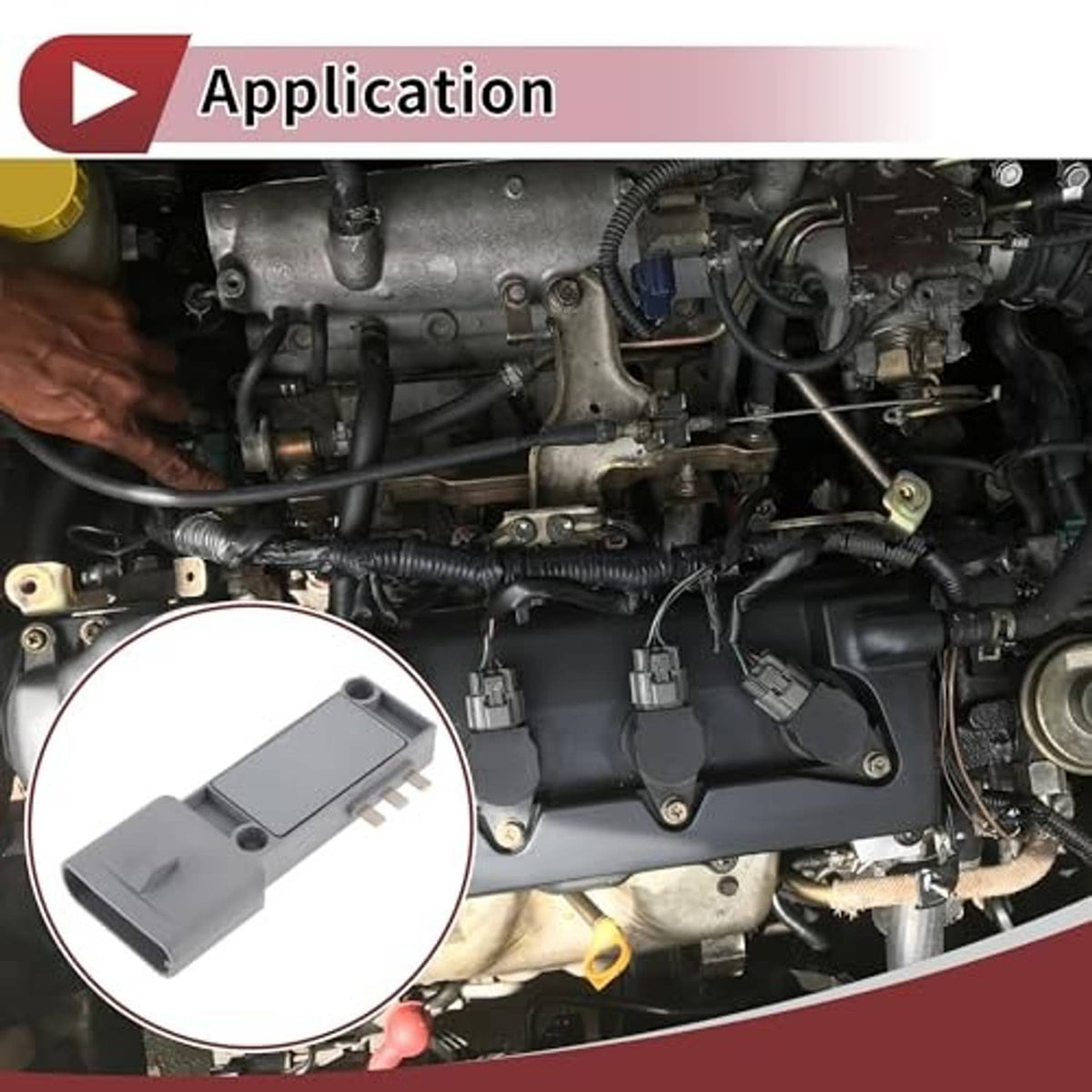 Ignition control module with gray housing and 4-pin blade connector