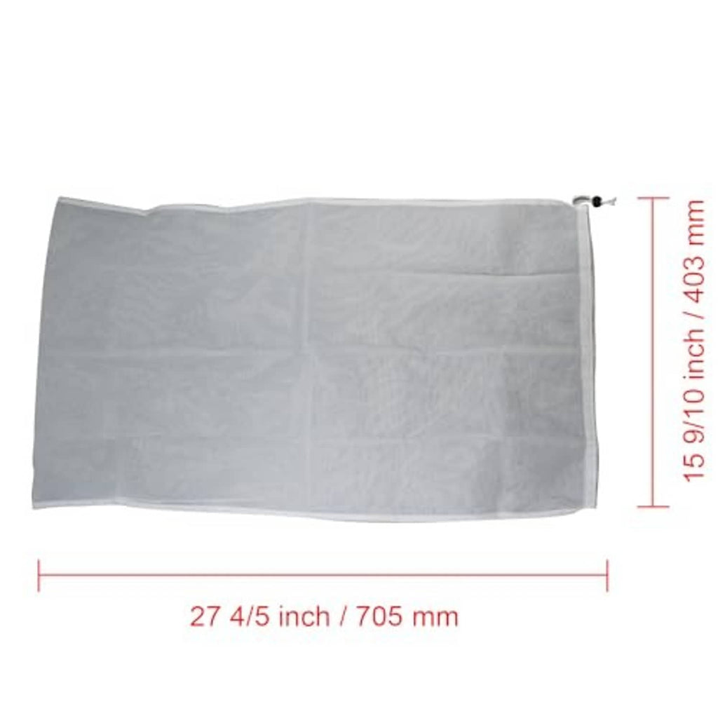 Pool vacuum replacement bag, light gray; approx. 27 4/5 in wide by 15 9/10 in long.