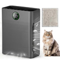 Grey MOOKA air purifier with top vent and front control display