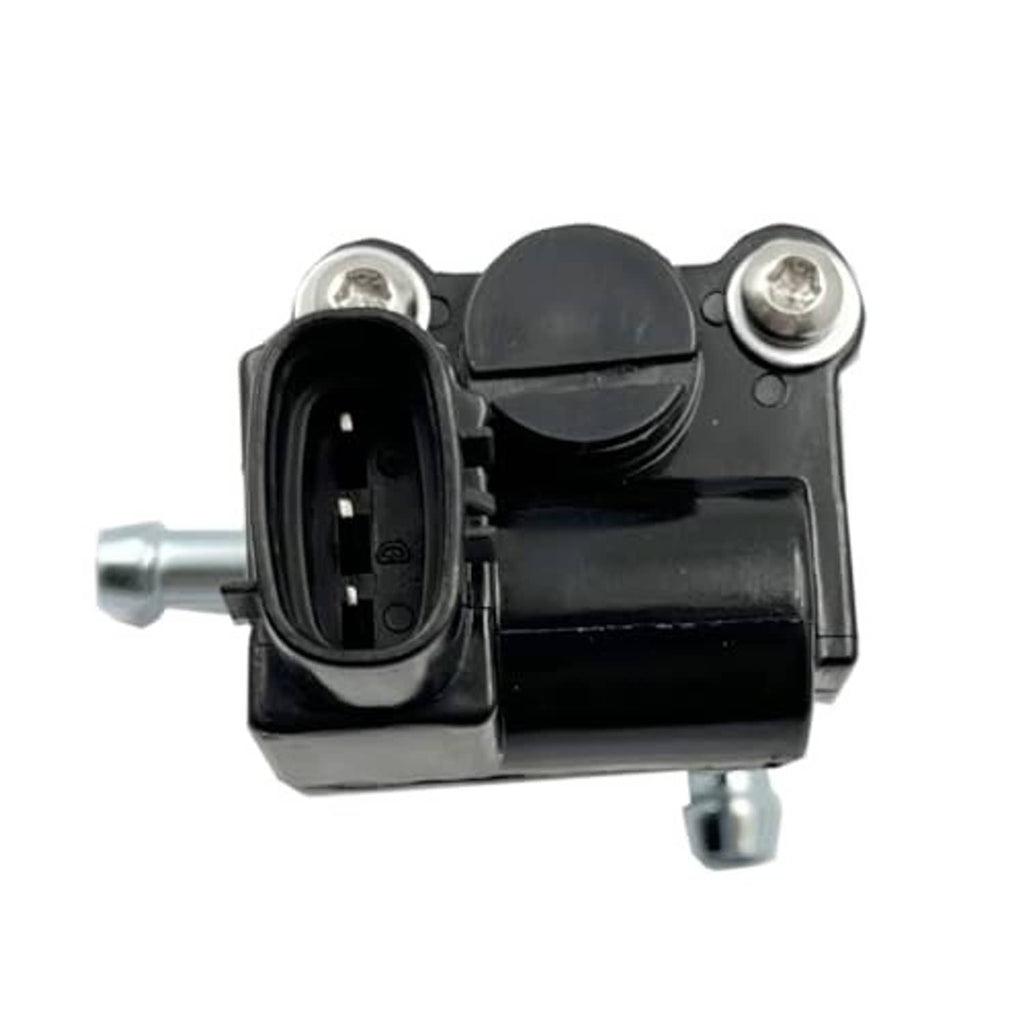 Idle air control (IAC) valve motor with 2-pin plug and silver mounting bolts