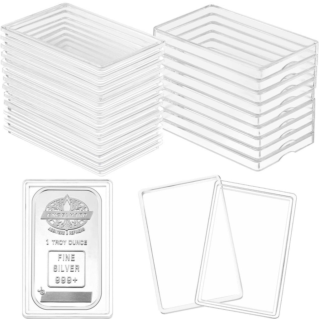 15-piece clear acrylic silver bar holder set with stacked trays and inserts