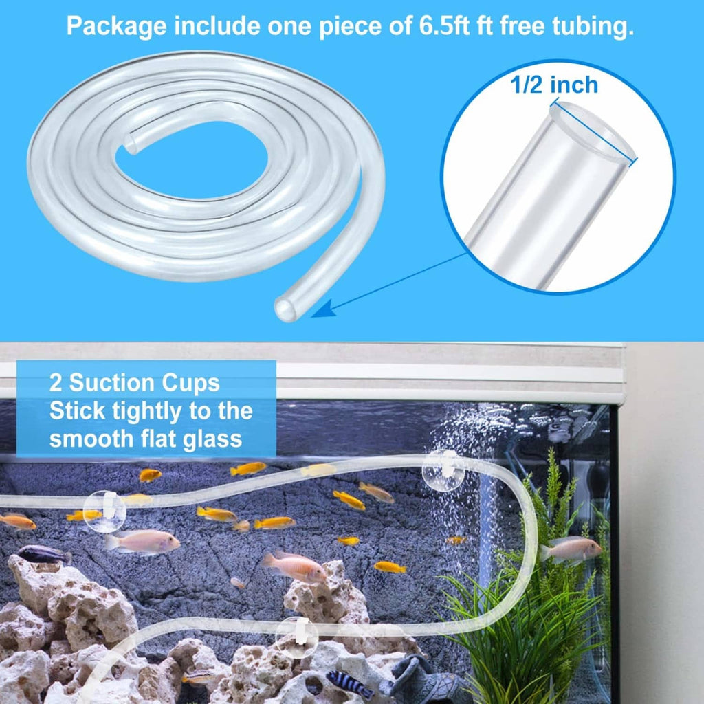 Submersible fountain water pump bundle with long clear tubing and suction cups