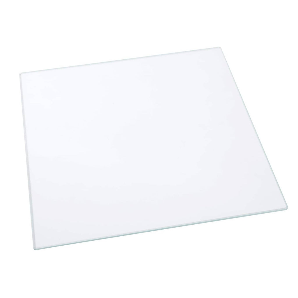 Clear borosilicate glass 3D printer bed, square sheet with beveled edges