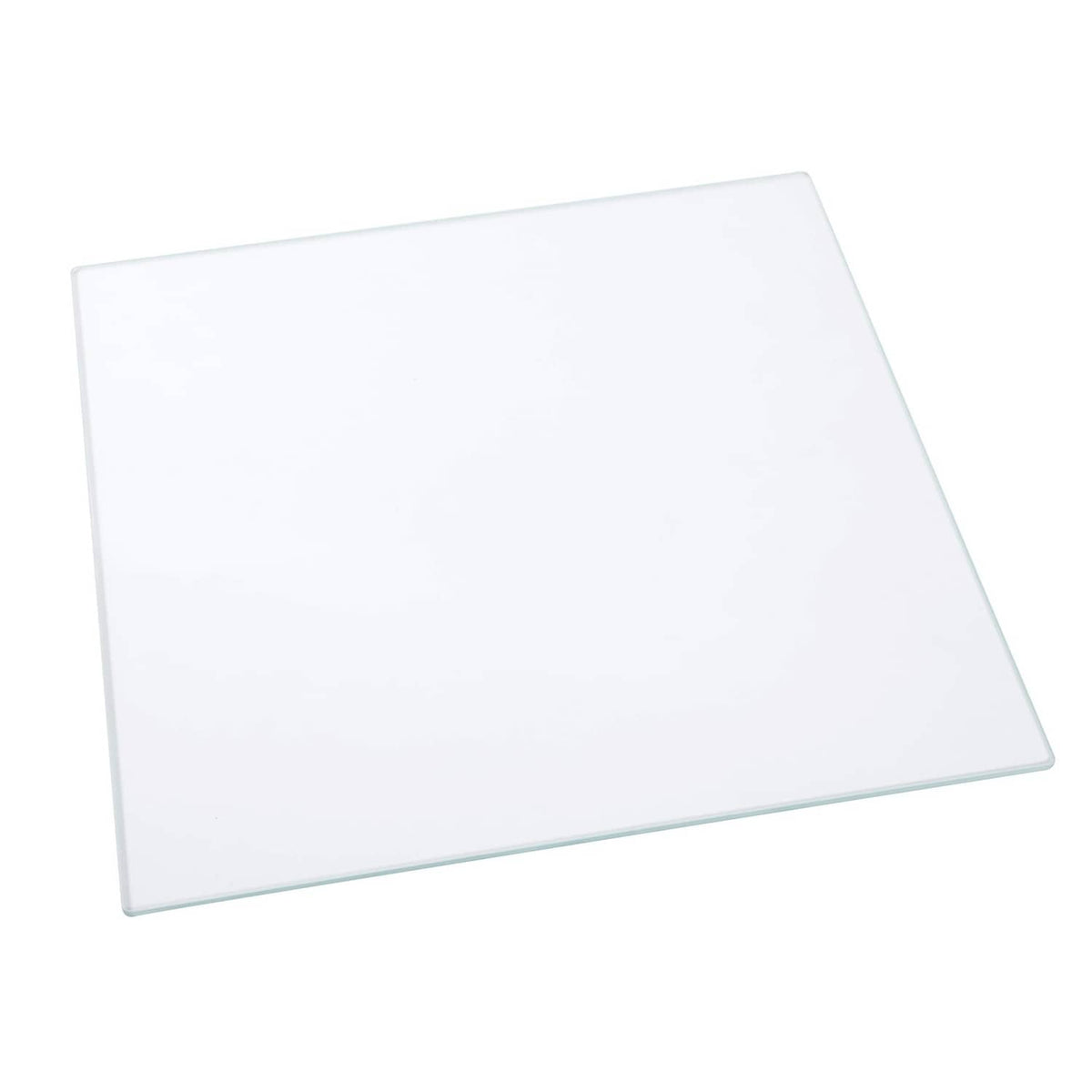 Clear borosilicate glass 3D printer bed, square sheet with beveled edges