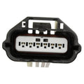 Accelerator pedal position sensor wiring connector with white multi-pin plug and black housing