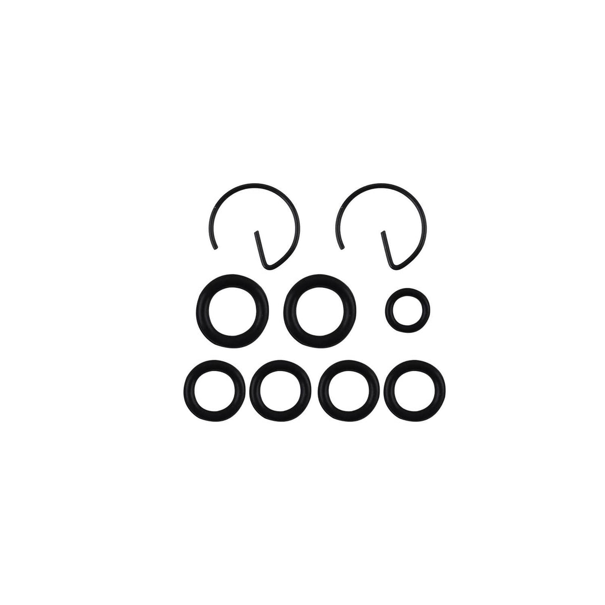 Cylinder top end rebuild kit seal and O-ring set, black rubber rings