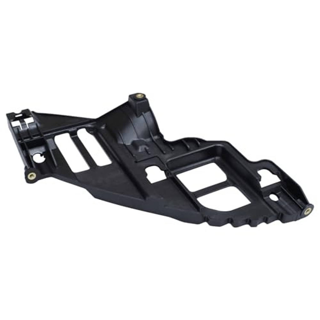 Single front headlight guide support bracket with mounting points, black plastic