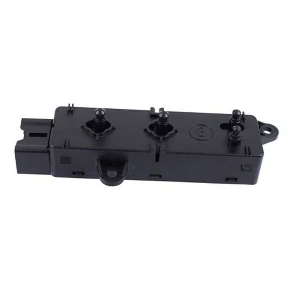 Power seat control switch module with four round buttons and mounting tabs