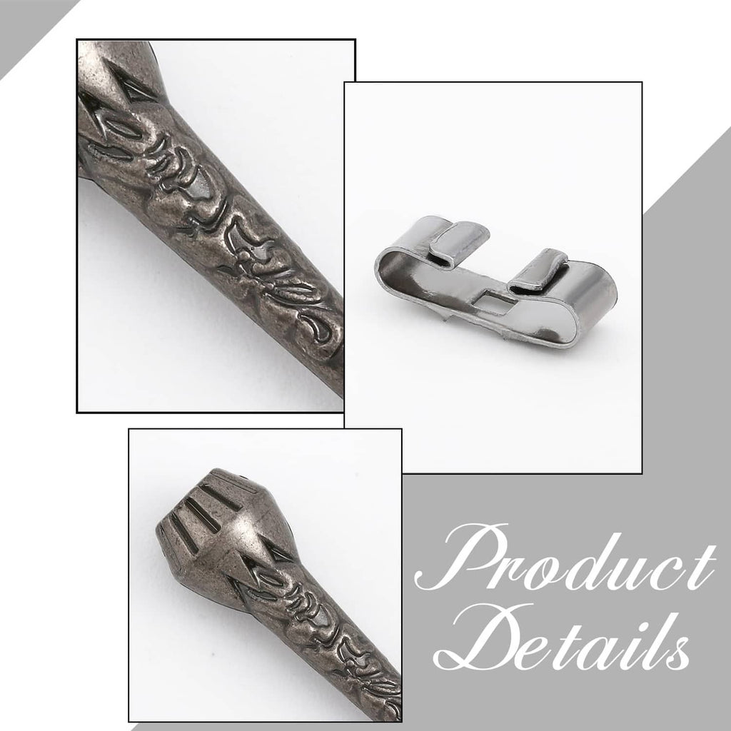 Bolo tie findings kit connector bar and side latch in gunmetal finish