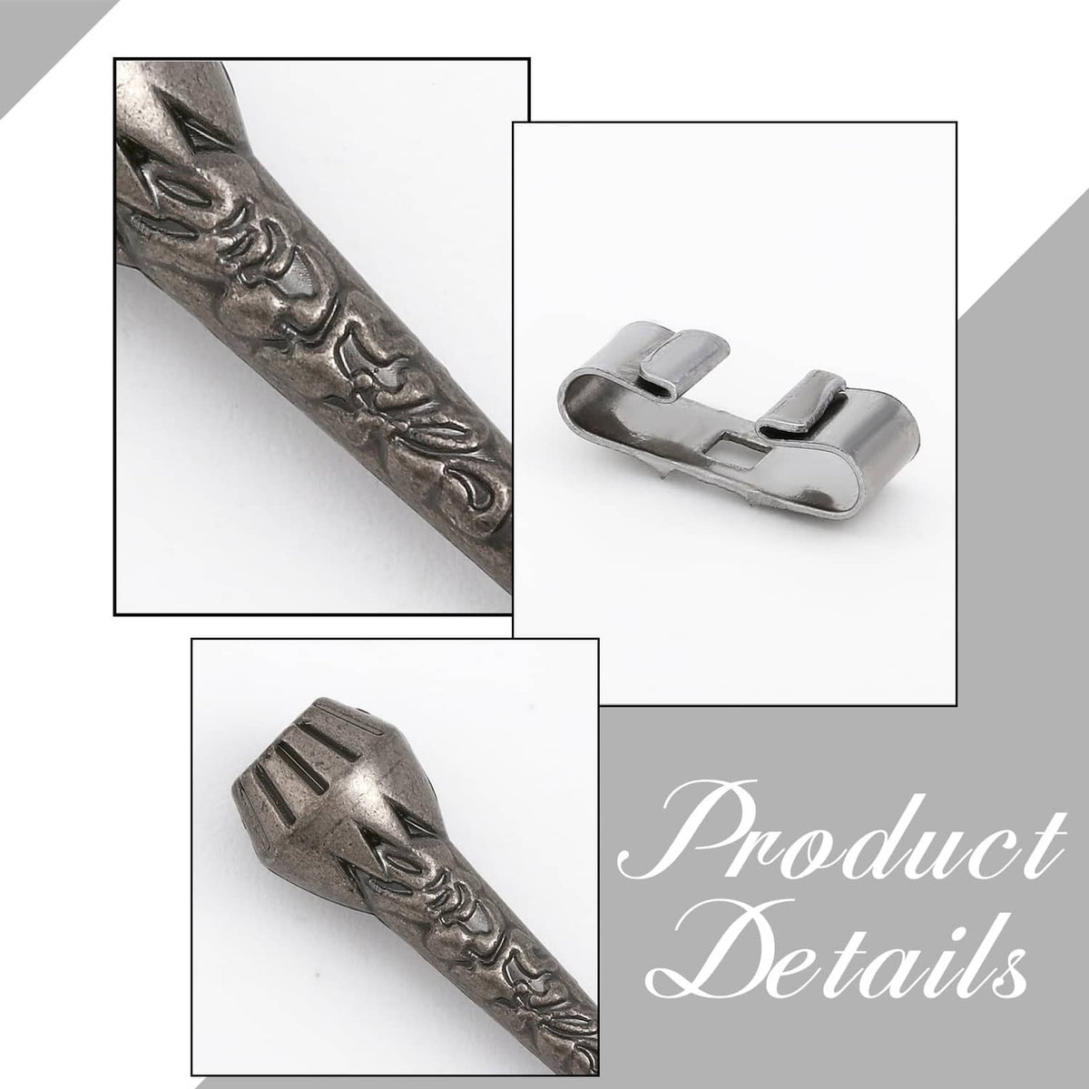Bolo tie findings kit connector bar and side latch in gunmetal finish
