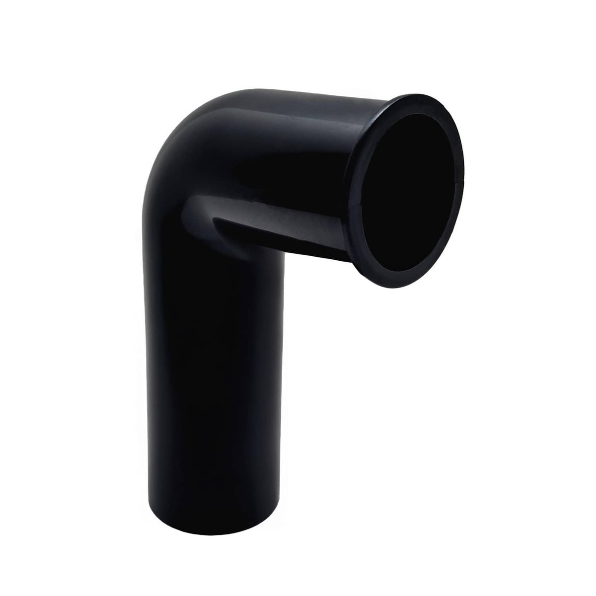 Black 90-degree drain elbow pipe fitting