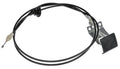 Black hood release cable with mounting bracket and black release handle