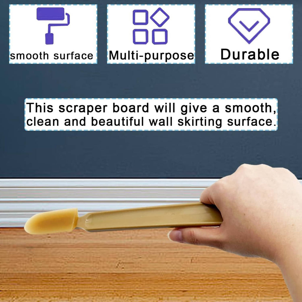 Rubber caulking squeegee spatula, yellow tip for smooth silicone sealant