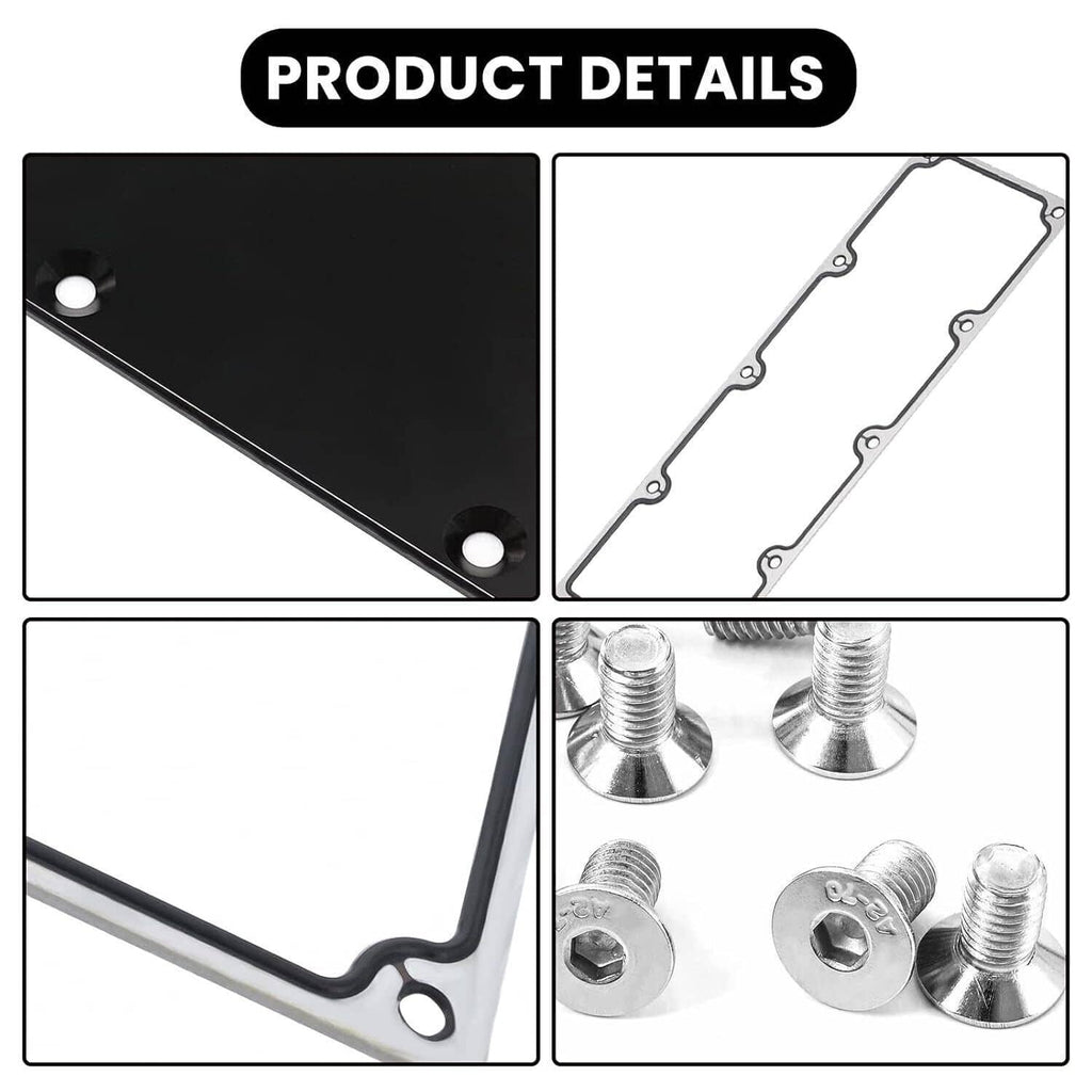 Knock sensor delete plate detail with gasket and included stainless steel bolts