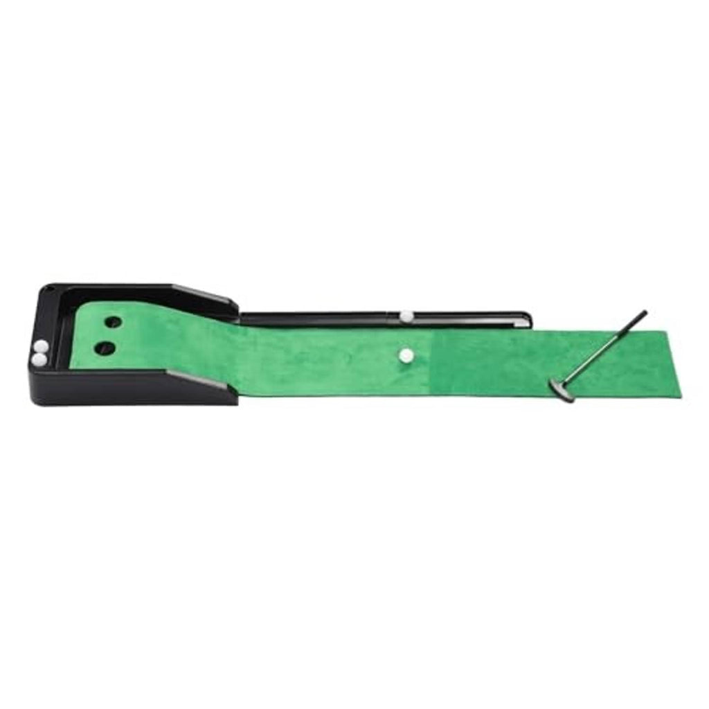 Automatic return putting mat with green velvet strip and built-in return components