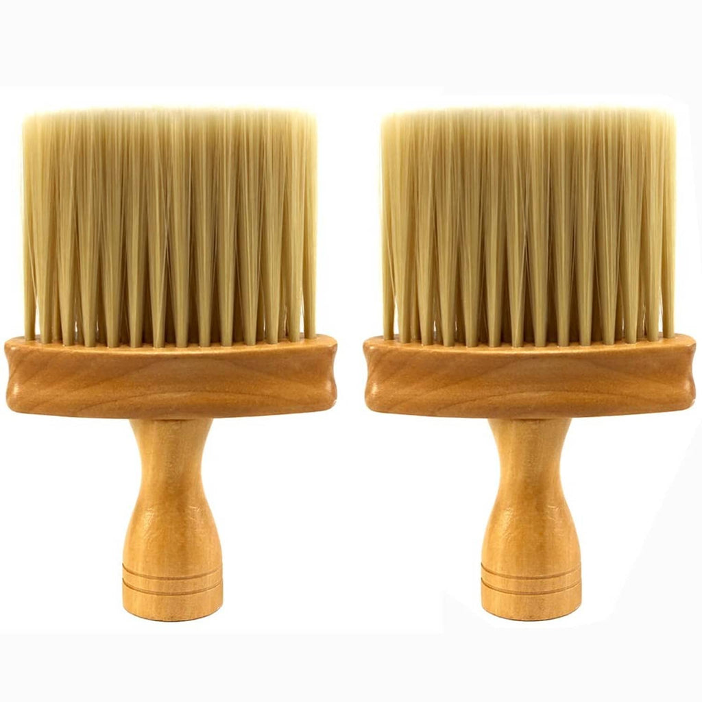 RivetOak Hair Cutting Brush Professional Hairdressing/Barber Wooden Neck Reddish-brown