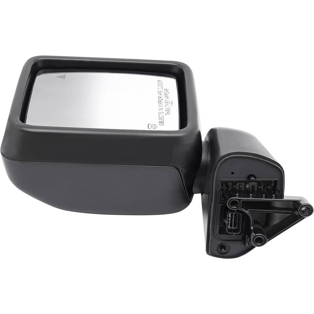 Black rear-view mirror with blind-spot glass and exposed back connector mount