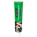 Green dog enzymatic toothpaste tube with label and nozzle tip