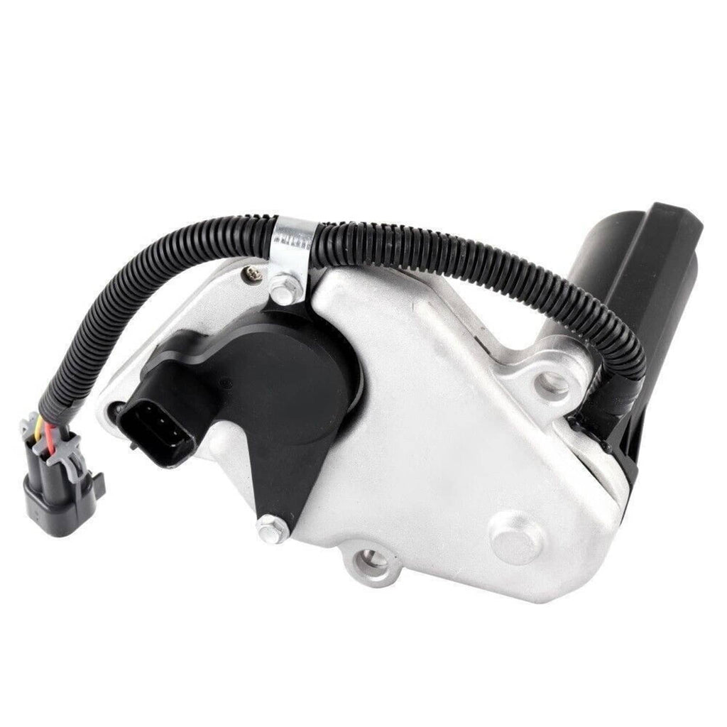 Transfer case shift motor actuator with top sensor plug and black cable loops