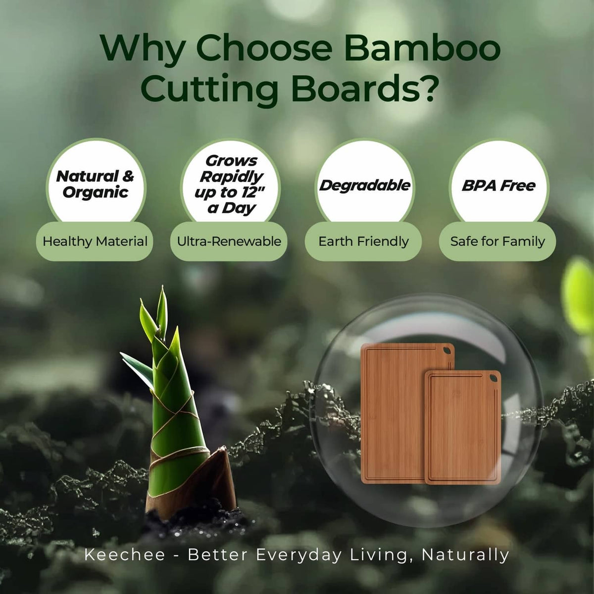 Two small brown bamboo cutting boards with corner handle holes