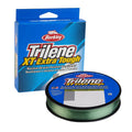 Fishing line spool with retail packaging, low-vis green monofilament