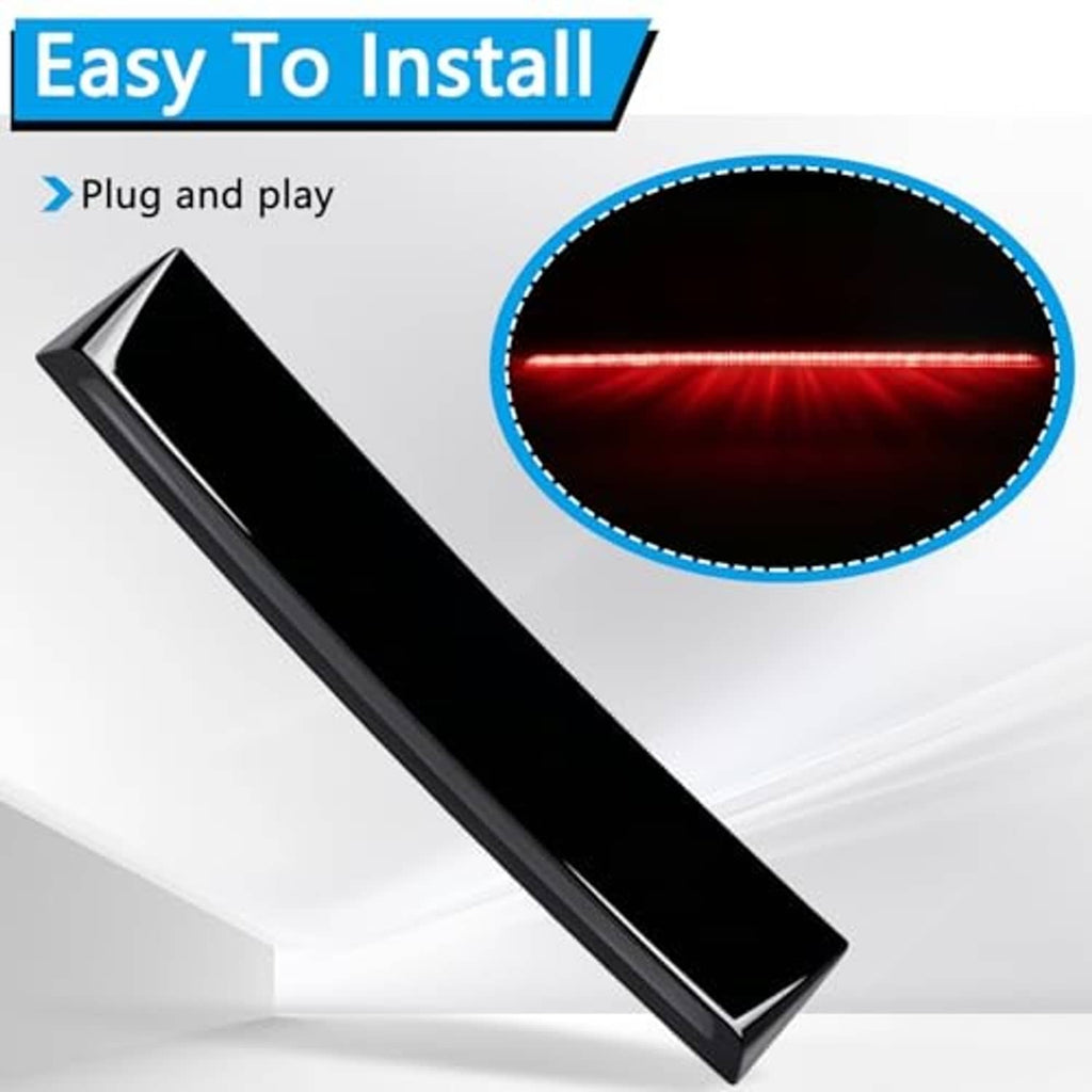 Third brake light bar with red LED strip and black casing