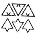 Black triangular billiard ball rack set, 6 metal frames for pool ball racking