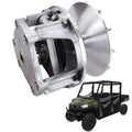 Metal drive clutch assembly with exposed internal components and mounting bracket