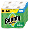 Bounty QuickSize white paper towel roll pack, Family Triple 12=40