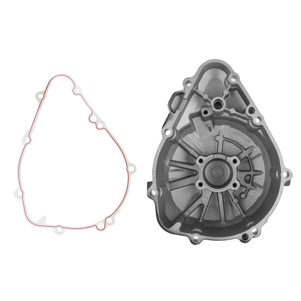Grey engine cover housing and gasket seal with red outline