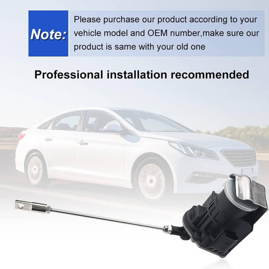 Turbo wastegate actuator with metal rod and black electrical housing, for engine repair